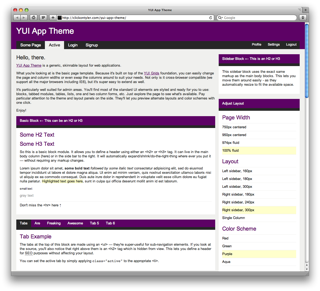 YUI App Theme preview